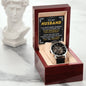 Men's Openwork Luxury Watch with Mahogany Box - My amazing husband - Can't live without you!