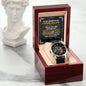 Men's Openwork Watch with Mahogany Box soon to be Father in Law