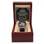 Men's Openwork Watch with Mahogany Box Husband - Boyfriend