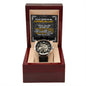 Men's Openwork Watch with Mahogany Box soon to be Father in Law