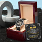 Men's Openwork Watch with Mahogany Box Husband - Boyfriend
