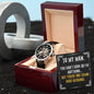Men's Openwork Luxury Watch with Mahogany Box - One Damn Good Husband