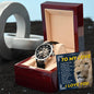 Men's Openwork Watch with Mahogany Box Husband Boyfriend