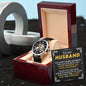 Men's Openwork Luxury Watch with Mahogany Box - My amazing husband - Can't live without you!