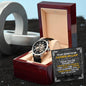 Men's Openwork Watch with Mahogany Box soon to be Father in Law