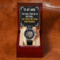 Men's Openwork Luxury Watch with Mahogany Box - One Damn Good Husband