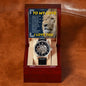 Men's Openwork Watch with Mahogany Box Husband Boyfriend