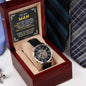 Men's Openwork Watch with Mahogany Box Husband - Boyfriend
