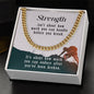 Strength ~ Cuban Link Chain ~ Show Him how much you appreciate the strength He has shown since God has entered His life! Perfect Christian gift for your husband