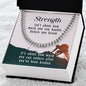 Strength ~ Cuban Link Chain ~ Show Him how much you appreciate the strength He has shown since God has entered His life! Perfect Christian gift for your husband