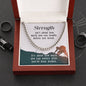 Strength ~ Cuban Link Chain ~ Show Him how much you appreciate the strength He has shown since God has entered His life! Perfect Christian gift for your husband