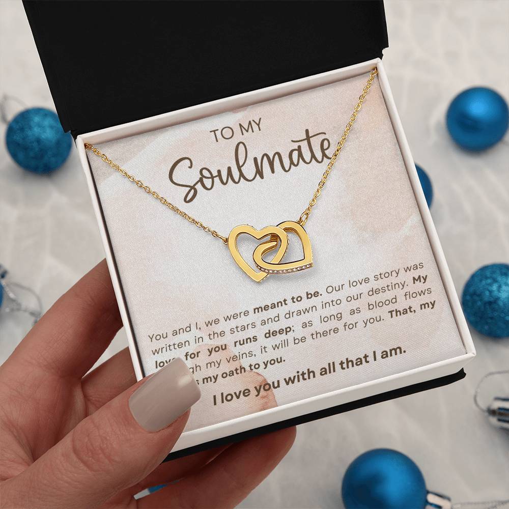 ❤️❤️❤️Timeless Elegance Romantic Interlocking Hearts Necklace ~ Perfect Mother's Day Gift Heartfelt Message, Rose Gold - Adjustable Length Jewelry ~ Show her how much you care!❤️❤️❤️