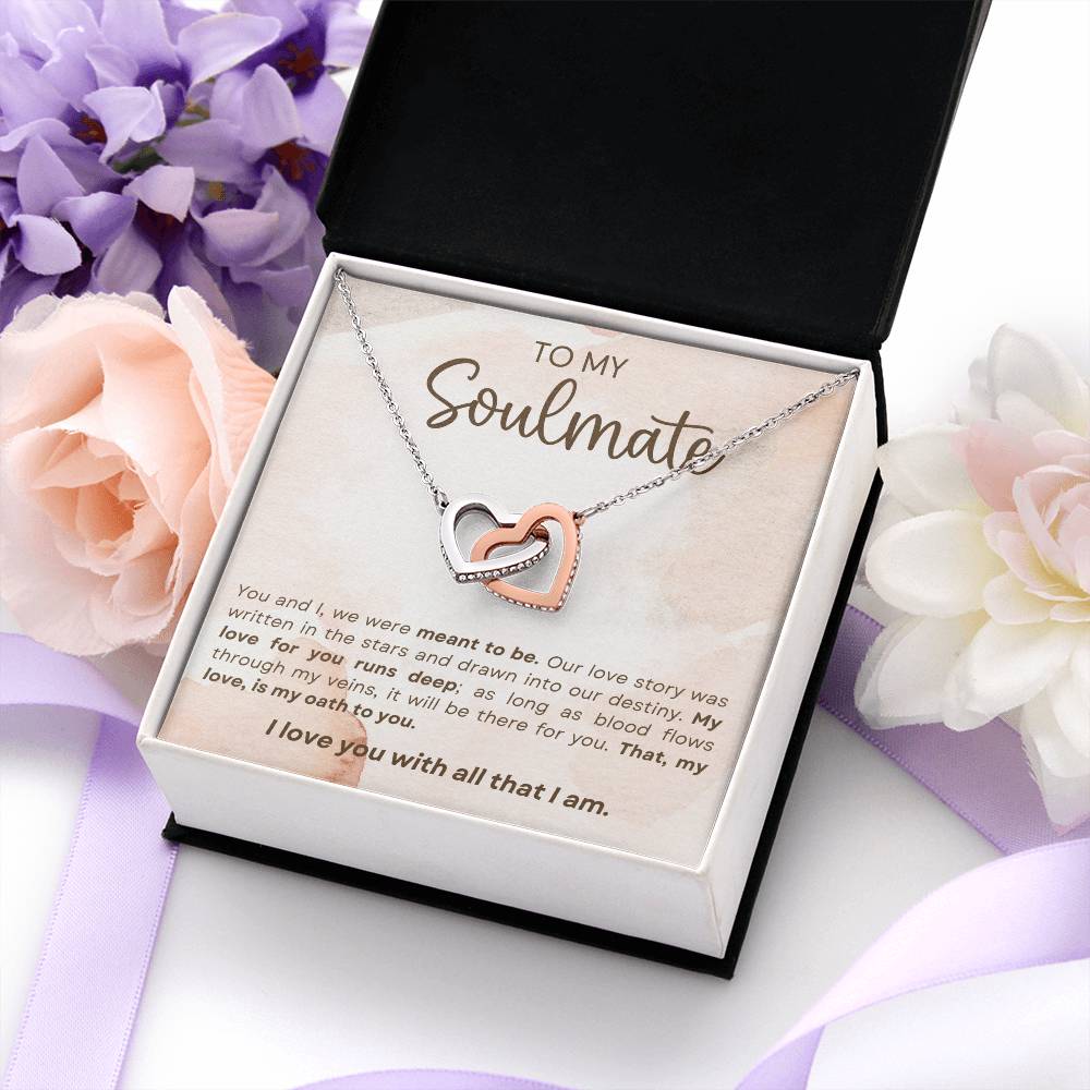❤️❤️❤️Timeless Elegance Romantic Interlocking Hearts Necklace ~ Perfect Mother's Day Gift Heartfelt Message, Rose Gold - Adjustable Length Jewelry ~ Show her how much you care!❤️❤️❤️