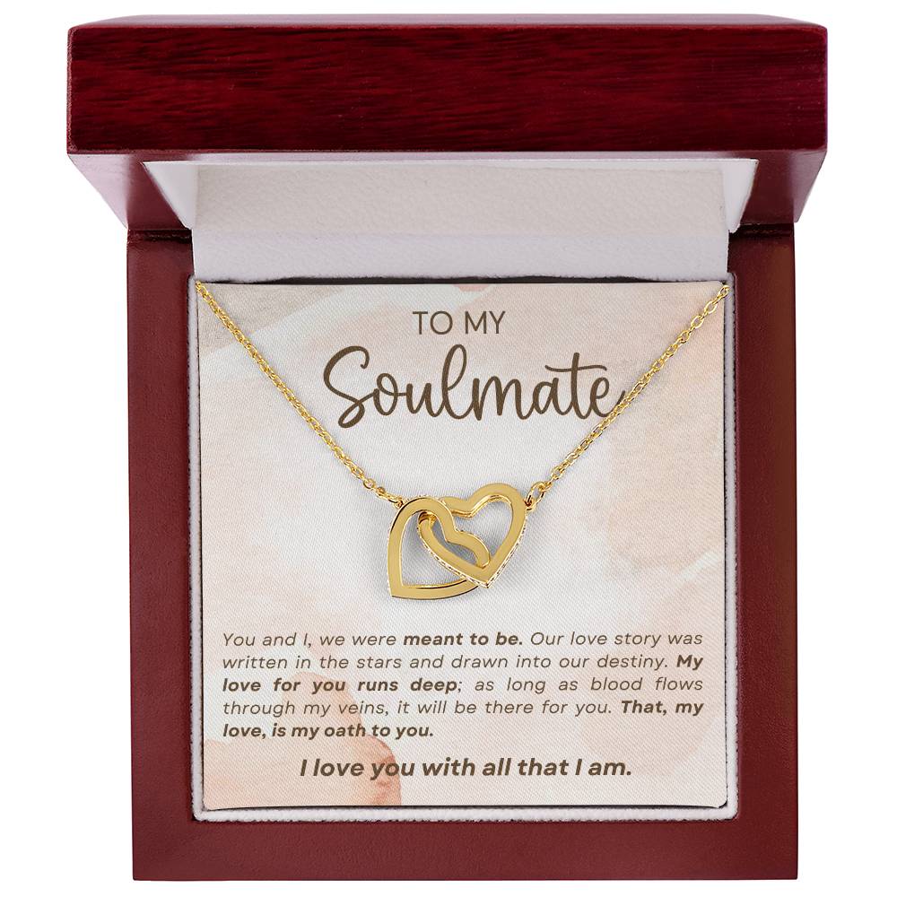 ❤️❤️❤️Timeless Elegance Romantic Interlocking Hearts Necklace ~ Perfect Mother's Day Gift Heartfelt Message, Rose Gold - Adjustable Length Jewelry ~ Show her how much you care!❤️❤️❤️