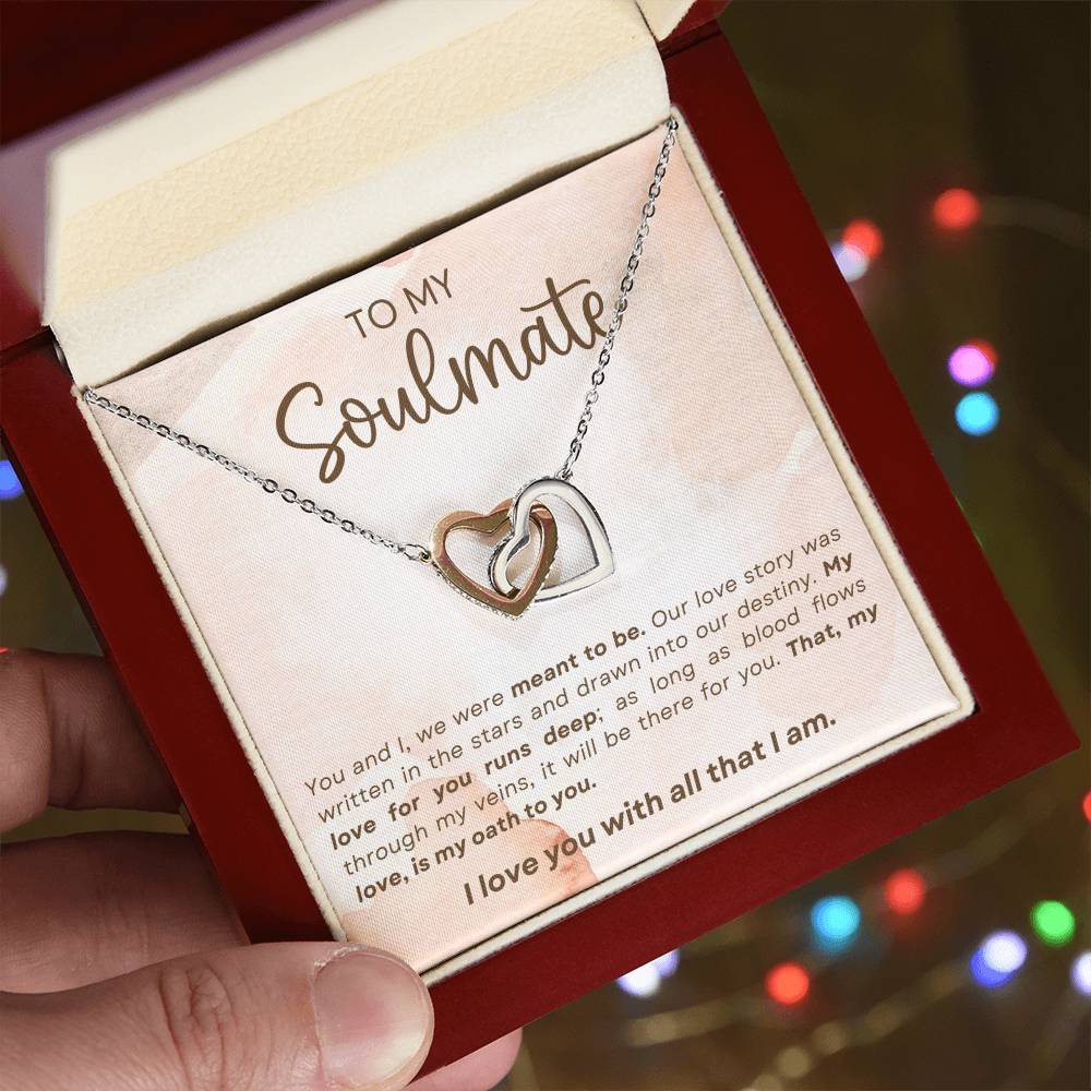 ❤️❤️❤️Timeless Elegance Romantic Interlocking Hearts Necklace ~ Perfect Mother's Day Gift Heartfelt Message, Rose Gold - Adjustable Length Jewelry ~ Show her how much you care!❤️❤️❤️