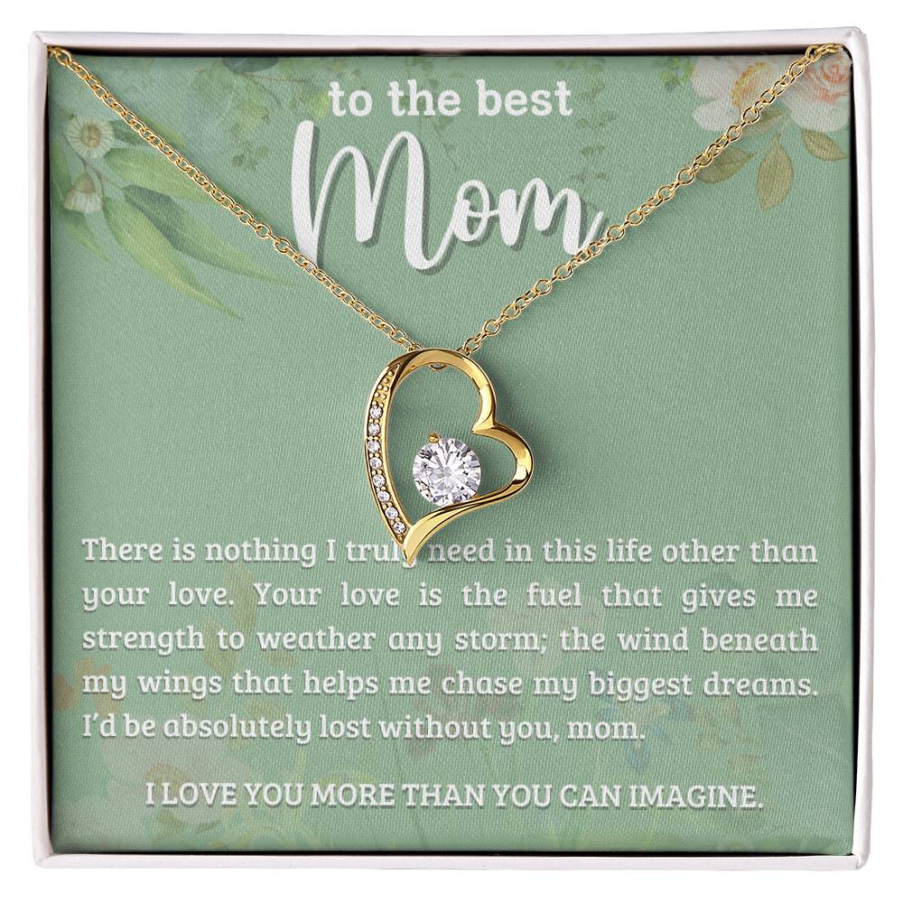 To the BEST Mom~ Perfect daughter mother gift ~ Give her the gift that shows just how much she means to you! necklace