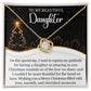 To my Daughter on Christmas~ I love you so much ~ Love Knot Necklace