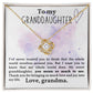 To My Granddaughter ~ Love Knot Necklace