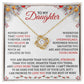 To my Daughter on Christmas~ I love you so much ~ Love Knot Necklace