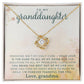 To My Granddaughter ~ Love Knot Necklace