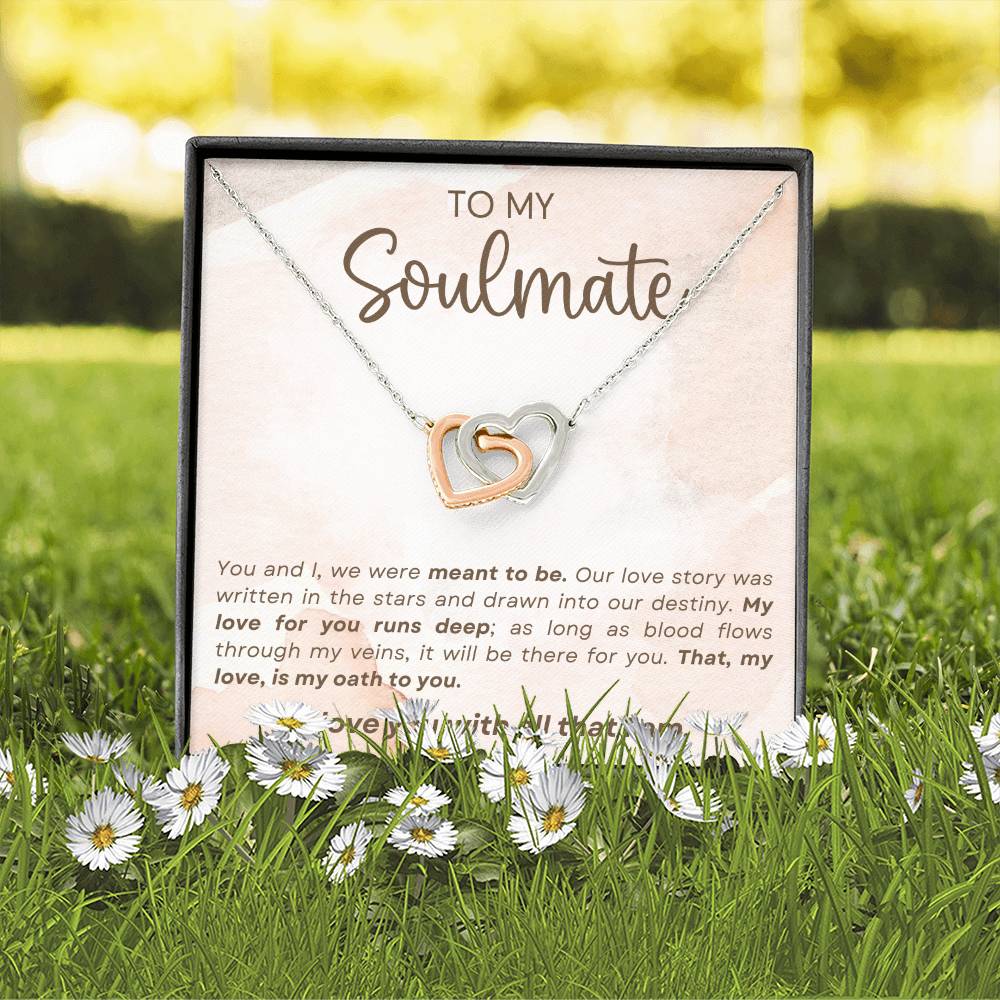 ❤️❤️❤️Timeless Elegance Romantic Interlocking Hearts Necklace ~ Perfect Mother's Day Gift Heartfelt Message, Rose Gold - Adjustable Length Jewelry ~ Show her how much you care!❤️❤️❤️