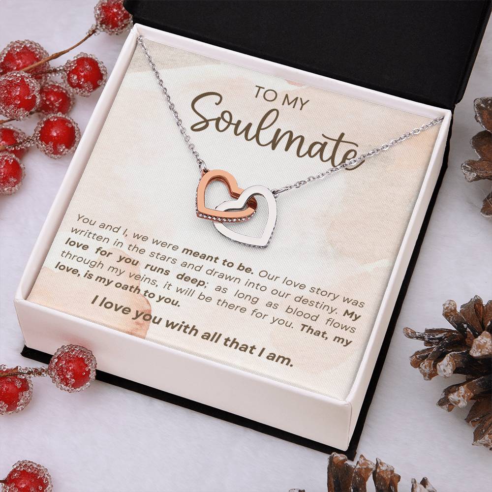 ❤️❤️❤️Timeless Elegance Romantic Interlocking Hearts Necklace ~ Perfect Mother's Day Gift Heartfelt Message, Rose Gold - Adjustable Length Jewelry ~ Show her how much you care!❤️❤️❤️