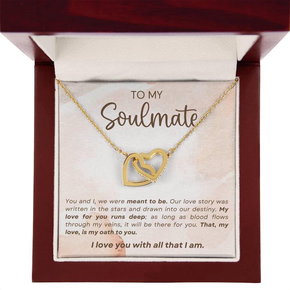 ❤️❤️❤️Timeless Elegance Romantic Interlocking Hearts Necklace ~ Perfect Mother's Day Gift Heartfelt Message, Rose Gold - Adjustable Length Jewelry ~ Show her how much you care!❤️❤️❤️