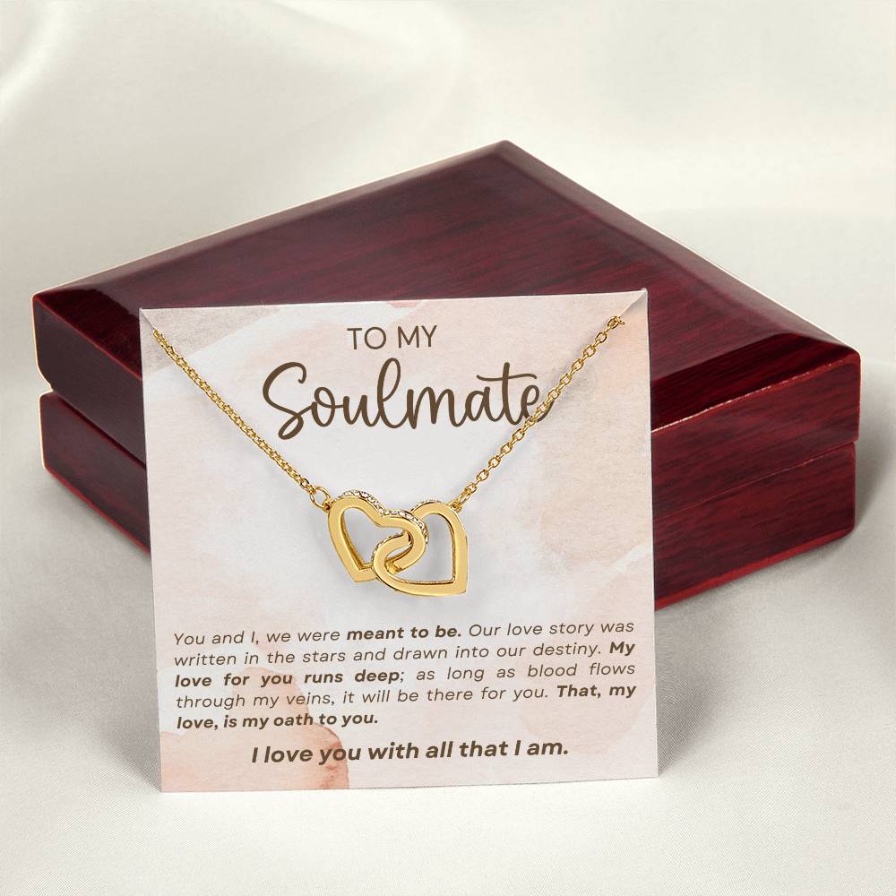❤️❤️❤️Timeless Elegance Romantic Interlocking Hearts Necklace ~ Perfect Mother's Day Gift Heartfelt Message, Rose Gold - Adjustable Length Jewelry ~ Show her how much you care!❤️❤️❤️