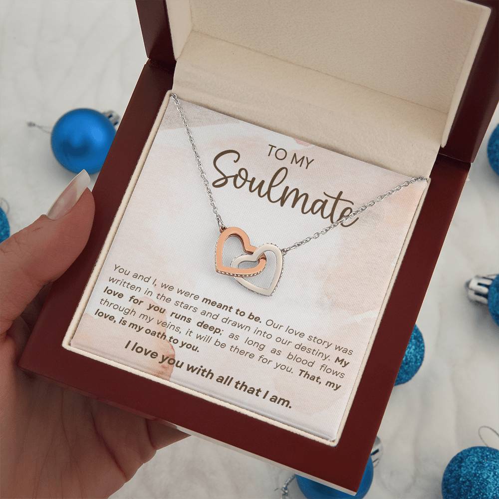 ❤️❤️❤️Timeless Elegance Romantic Interlocking Hearts Necklace ~ Perfect Mother's Day Gift Heartfelt Message, Rose Gold - Adjustable Length Jewelry ~ Show her how much you care!❤️❤️❤️