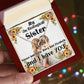 My Un-Biological Sister Double Heart Necklace! Personalized Double Heart Necklace