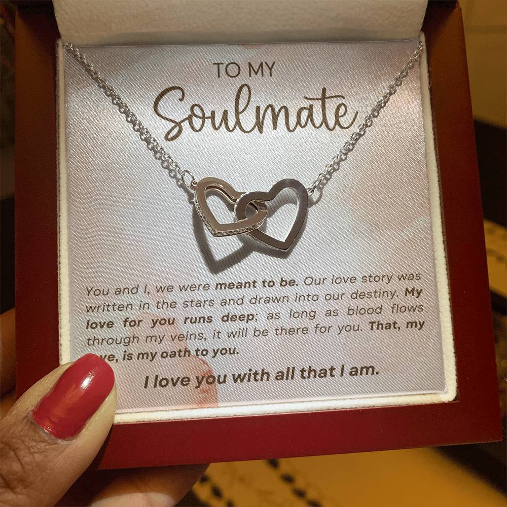 ❤️❤️❤️Timeless Elegance Romantic Interlocking Hearts Necklace ~ Perfect Mother's Day Gift Heartfelt Message, Rose Gold - Adjustable Length Jewelry ~ Show her how much you care!❤️❤️❤️