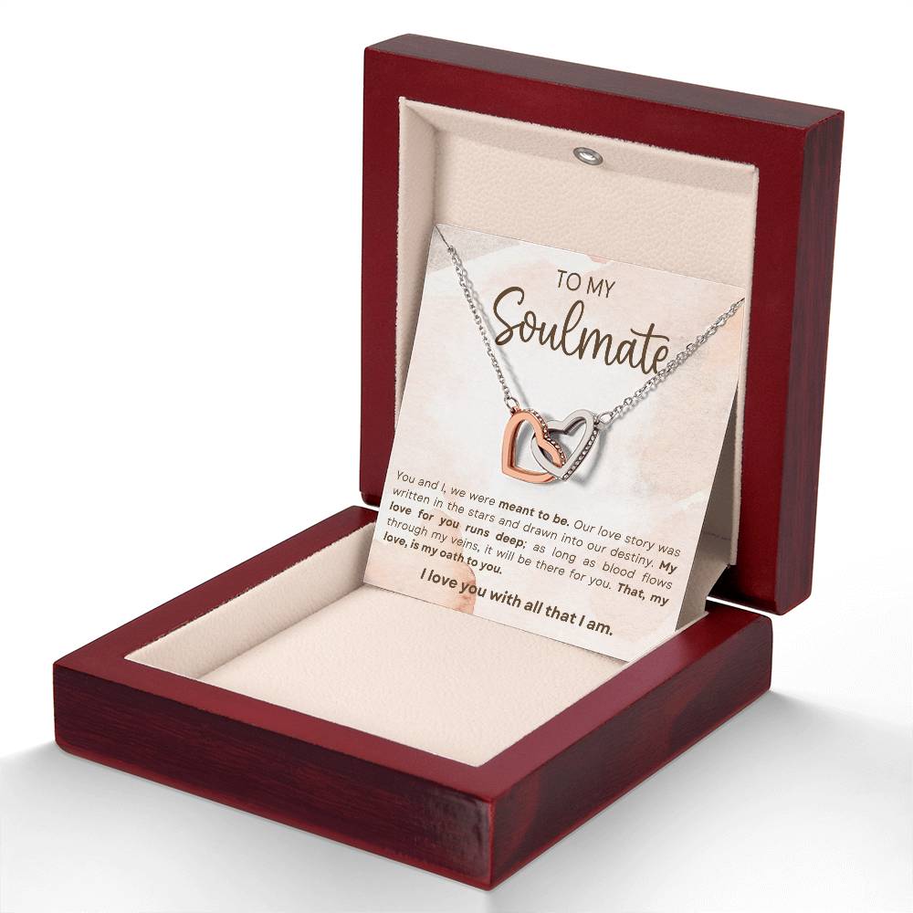 ❤️❤️❤️Timeless Elegance Romantic Interlocking Hearts Necklace ~ Perfect Mother's Day Gift Heartfelt Message, Rose Gold - Adjustable Length Jewelry ~ Show her how much you care!❤️❤️❤️
